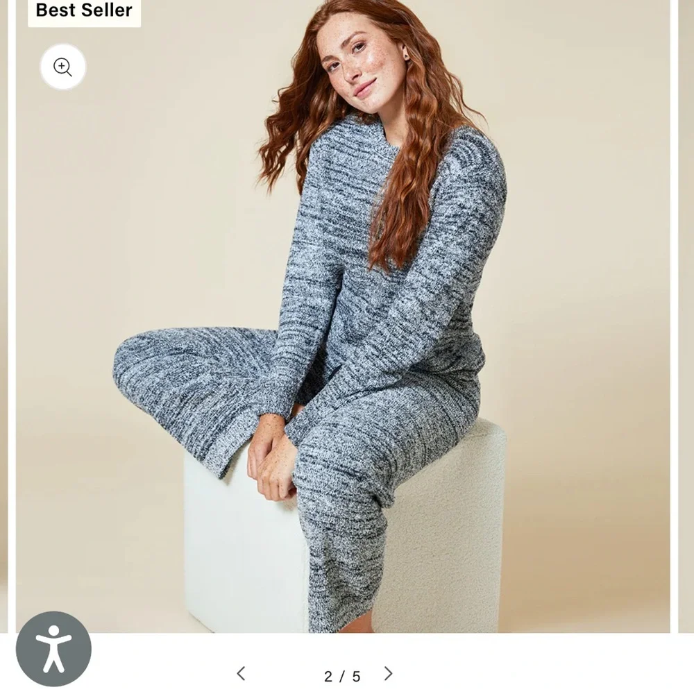NWT SOFTIES Women's Gray Knit Lounge Set